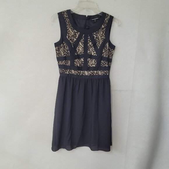 Gianni Bini Dress Womens Size 2 Black Lace Overlay Sleeveless Cocktail Party - Picture 2 of 15